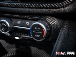 Alfa Romeo Giulia Air Conditioning Dash Bezel - Carbon Fiber - Pre '20 - Feroce Carbon 